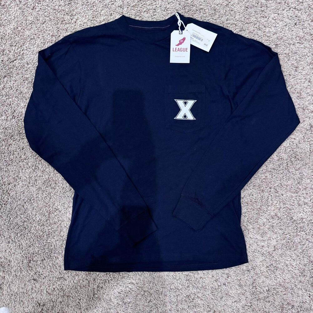 xavier university adult small unisex league 91 long sleeve t-shirt NWT shirt